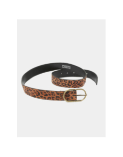 Ceinture en daim à motif leopard pconja marron femme - Pieces