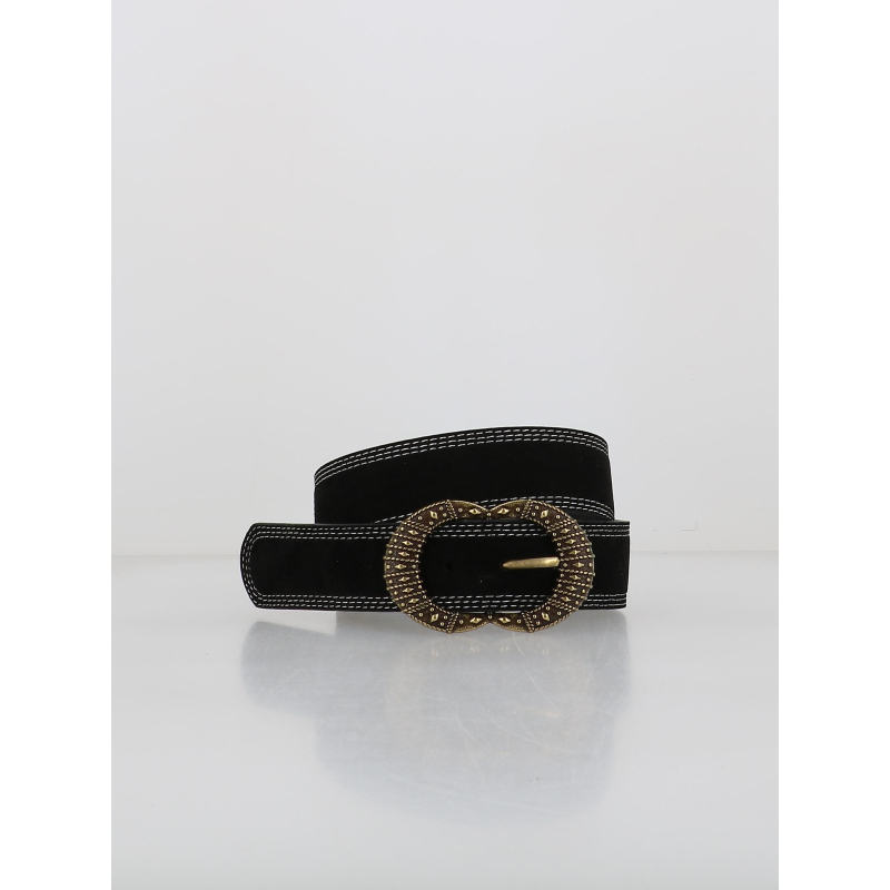 Ceinture en daim pcsimone noir femme - Pieces
