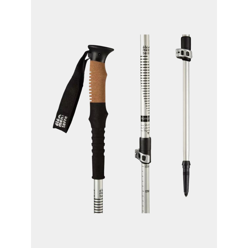 Bâton de randonnée speed lock apagado gris - Elementerre