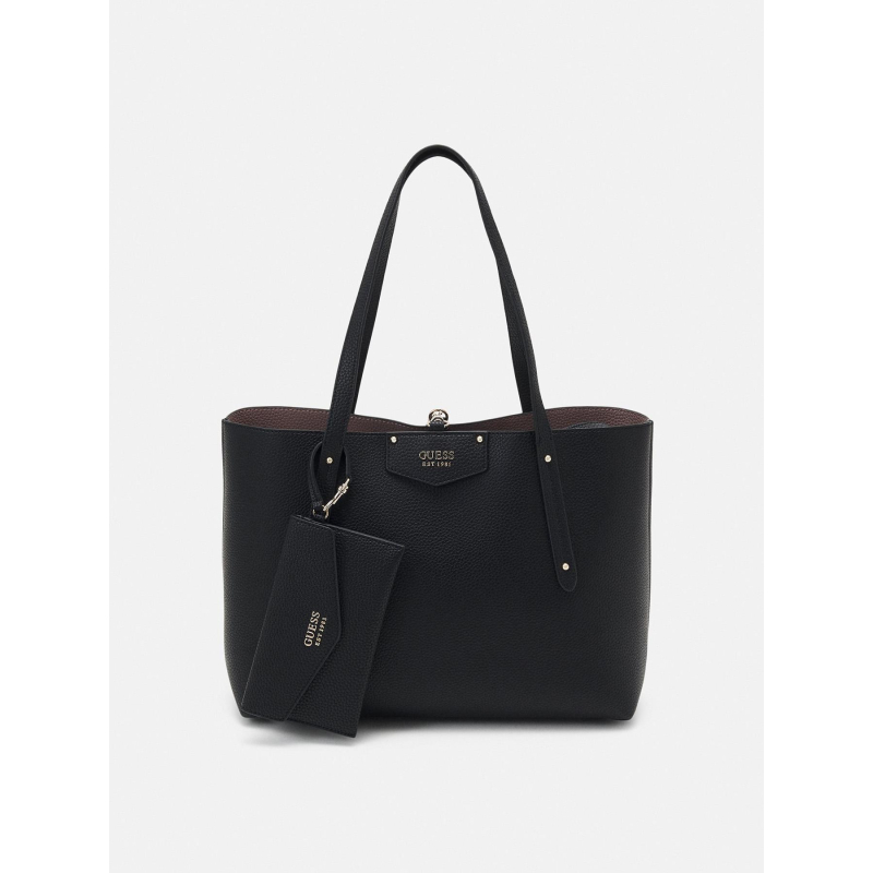 Sac cabas réversible brenton bucket noir rose femme - Guess
