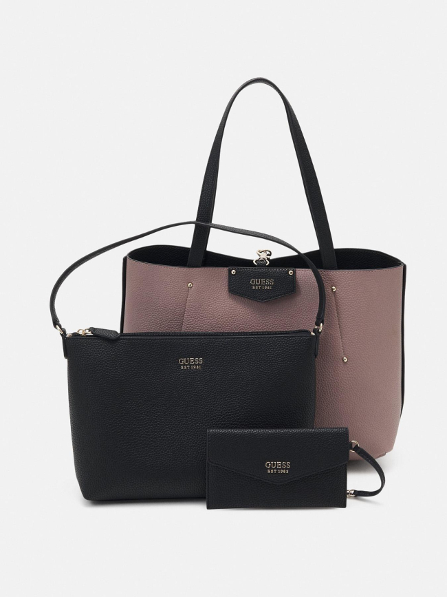 Sac cabas réversible brenton bucket noir rose femme - Guess