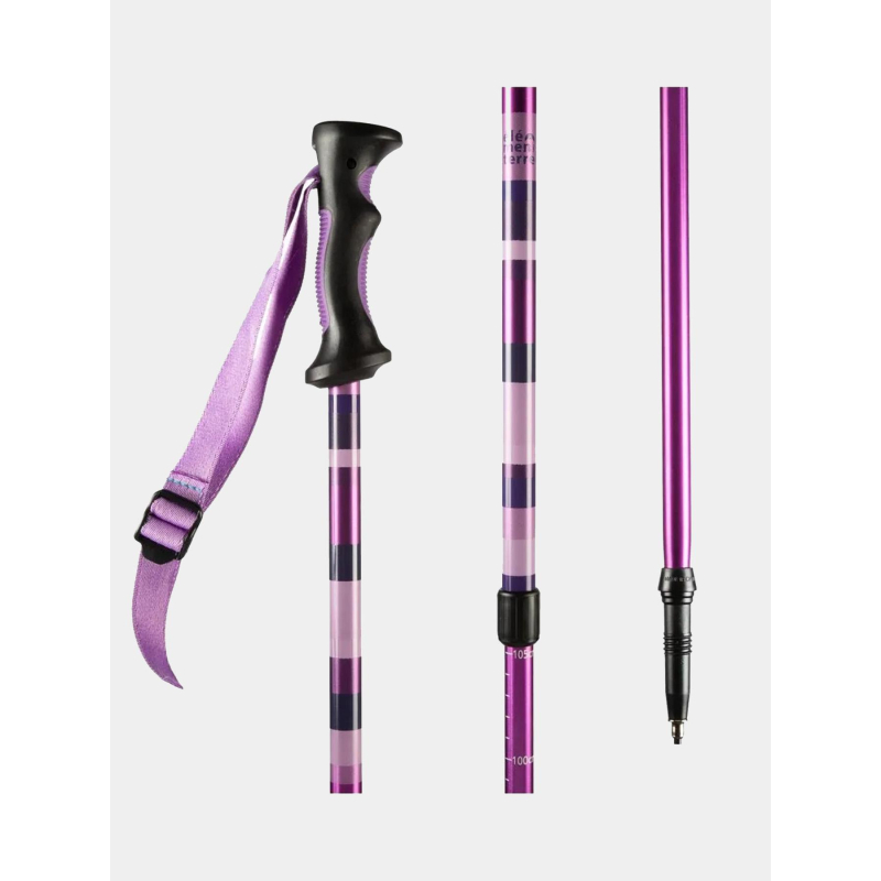 Bâton de randonnée ajustable lupiau violet enfant - Elementerre