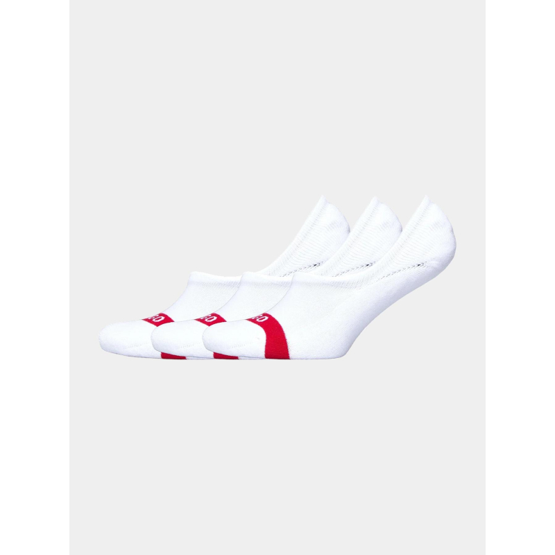 Pack de 3 paires de chaussettes invisibles blanc homme - Hugo