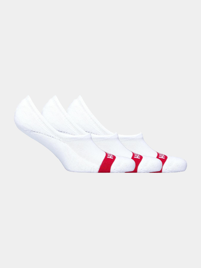 Pack de 3 paires de chaussettes invisibles blanc homme - Hugo