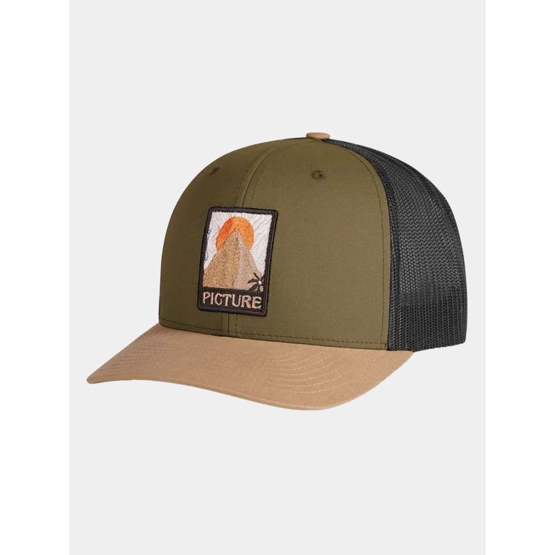 Casquette trucker tabacco kaki - Picture