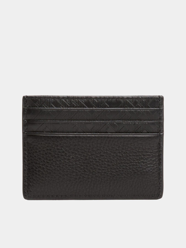 Porte-cartes en cuir th monogram noir homme - Tommy Hilfiger