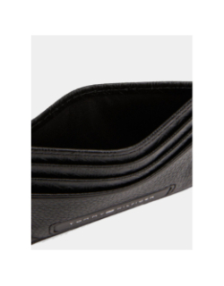 Porte-cartes en cuir th monogram noir homme - Tommy Hilfiger