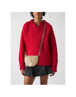 Sac bandoulière heritage saddle marron femme - Tommy Hilfiger