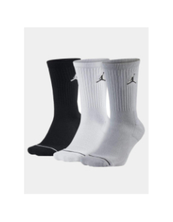 Pack de 3 paires de chaussettes mi-mollet jordan noir gris blanc adulte - Nike