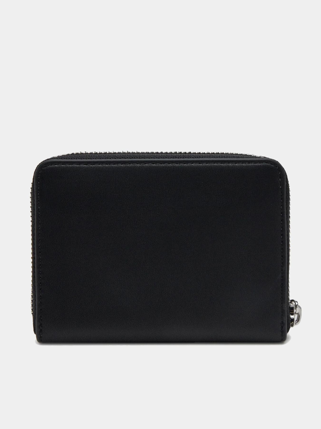 Portefeuille zippé à plaque logo noir femme - Tommy Jeans