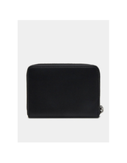 Portefeuille zippé à plaque logo noir femme - Tommy Jeans