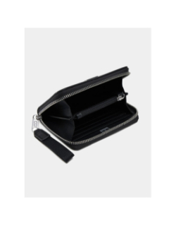 Portefeuille zippé à plaque logo noir femme - Tommy Jeans