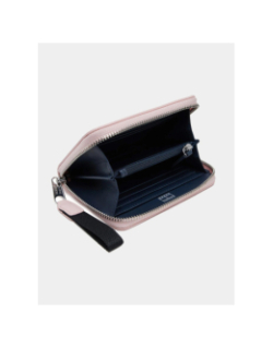 Portefeuille zippé à plaque logo rose femme - Tommy Hilfiger