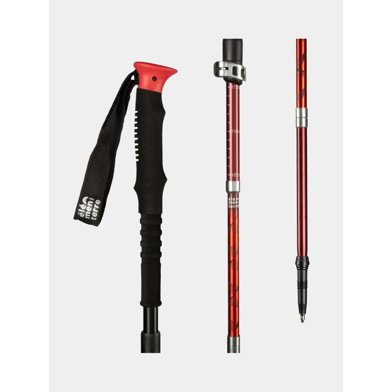 Bâton de randonnée pliable lagoya gris - Elementerre