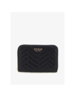 Portefeuille anning surpiqué noir femme - Guess