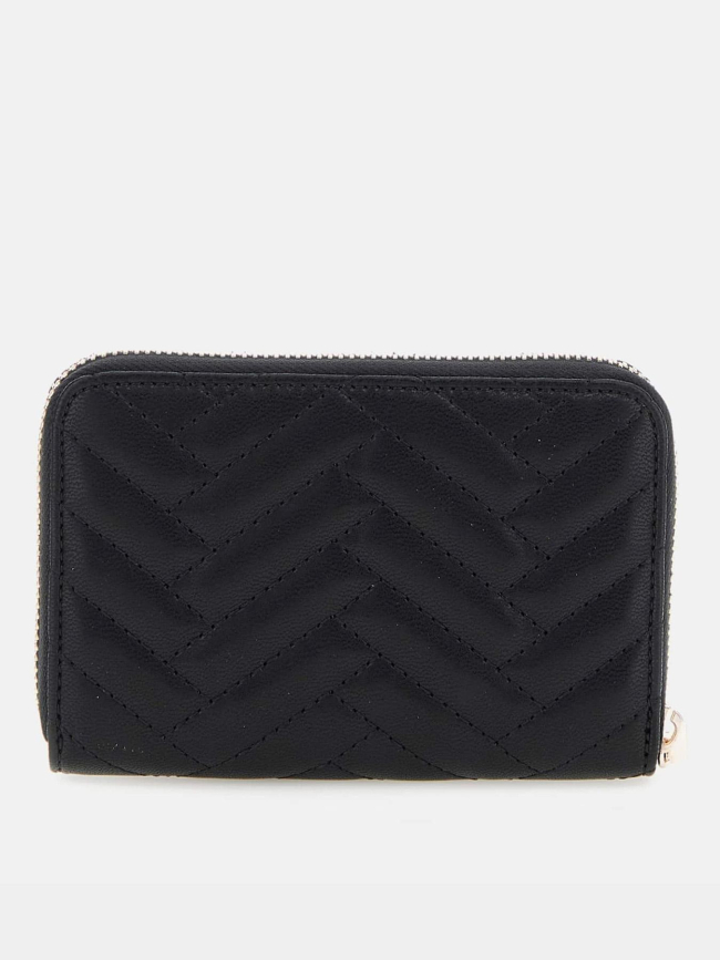 Portefeuille anning surpiqué noir femme - Guess