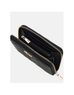 Portefeuille anning surpiqué noir femme - Guess