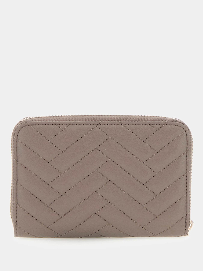 Portefeuille anning surpiqué gris femme - Guess