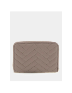 Portefeuille anning surpiqué gris femme - Guess