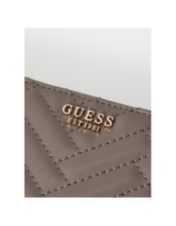 Grand portefeuille anning surpiqué gris femme - Guess