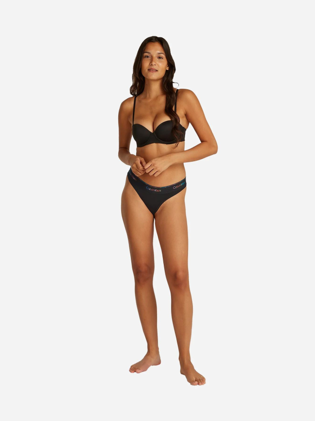 String thong noir femme - Calvin Klein