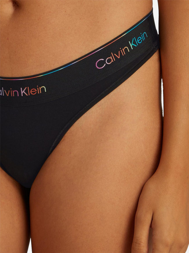 String thong noir femme - Calvin Klein