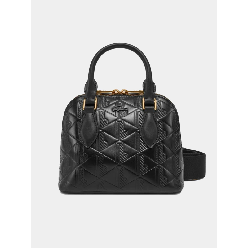 Sac à main maheki en cuir embossé noir femme - Lacoste