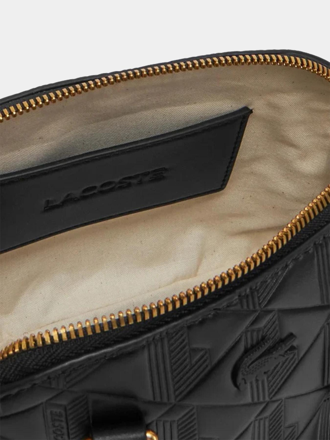 Sac à main maheki en cuir embossé noir femme - Lacoste