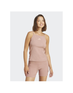 Débardeur de sport côtelé rose femme - Adidas
