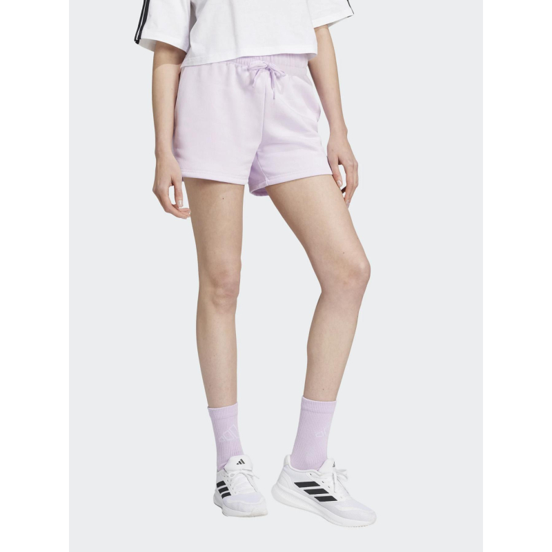 Short de sport molleton violet femme - Adidas