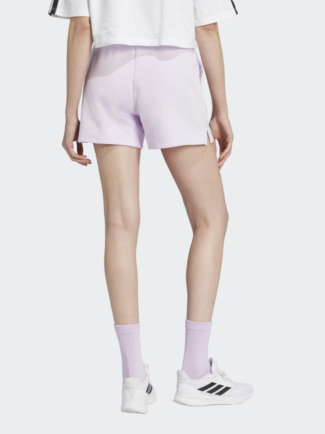 Short de sport molleton violet femme - Adidas