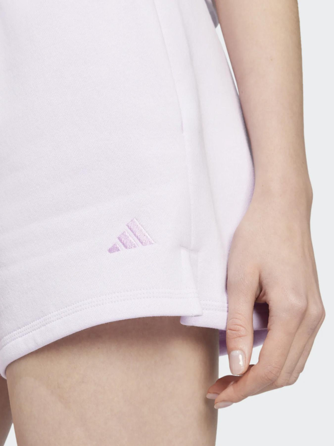 Short de sport molleton violet femme - Adidas