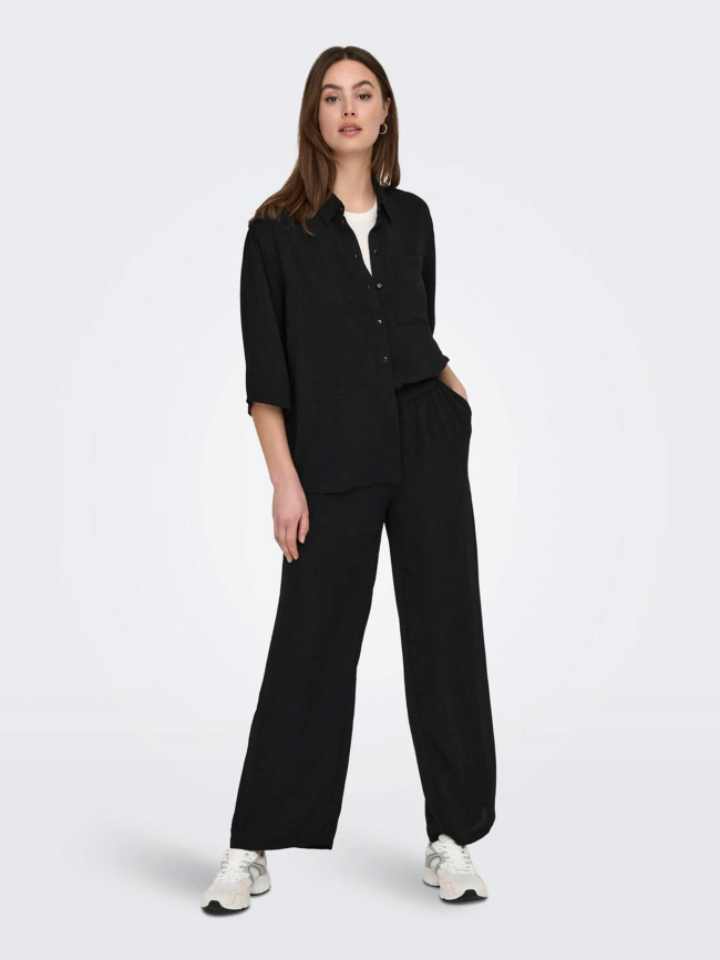 Pantalon fluide ample divya noir femme - Jdy