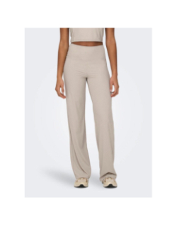 Legging de sport côtelé large phomie beige femme - Only Play