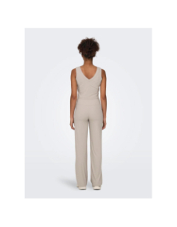 Legging de sport côtelé large phomie beige femme - Only Play