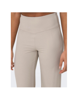 Legging de sport côtelé large phomie beige femme - Only Play