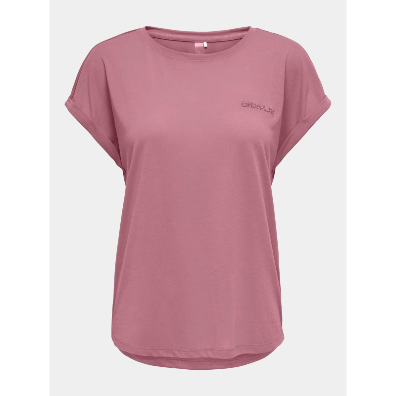 T-shirt loose frei life logo lila rose femme - Only Play