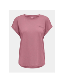 T-shirt loose frei life logo lila rose femme - Only Play