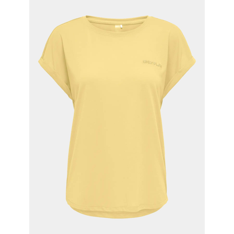 T-shirt loose frei life logo jaune femme - Only Play
