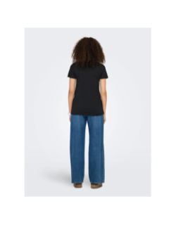 T-shirt col v pailleté dalila noir femme - Jdy