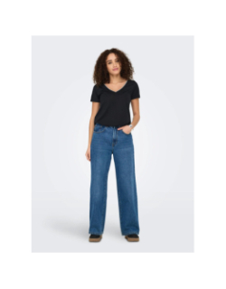 T-shirt col v pailleté dalila noir femme - Jdy