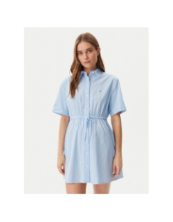 Robe chemise rayée bleu femme - Tommy Jeans