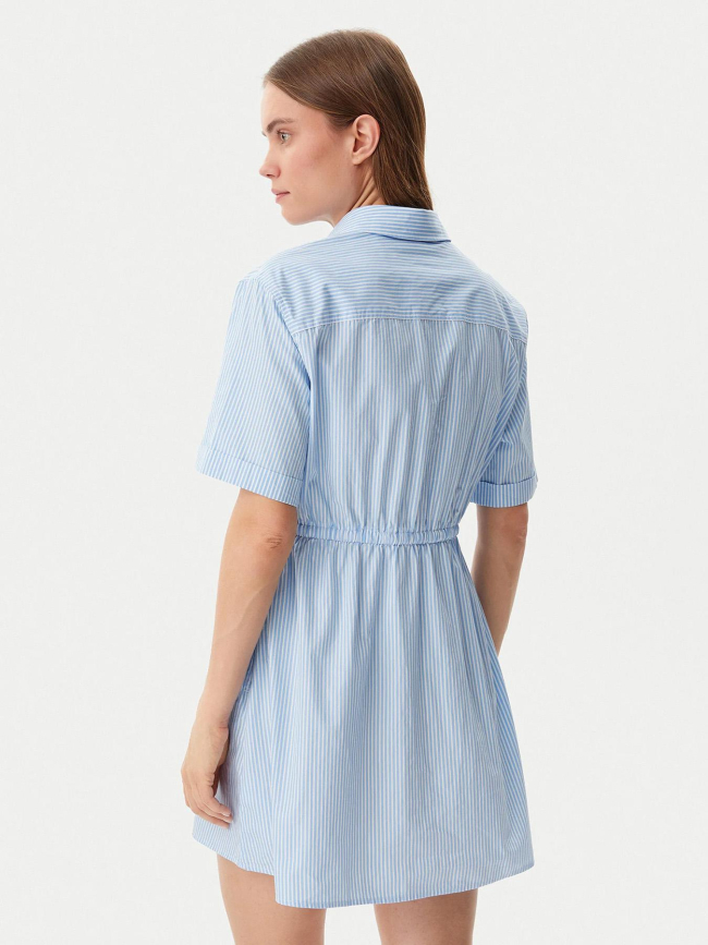 Robe chemise rayée bleu femme - Tommy Jeans
