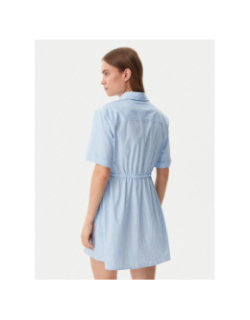 Robe chemise rayée bleu femme - Tommy Jeans