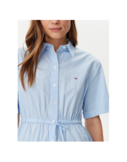 Robe chemise rayée bleu femme - Tommy Jeans