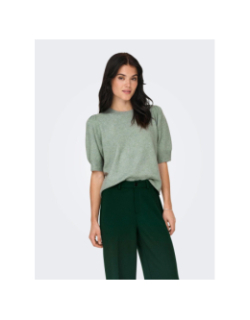 Pull rica life manches courtes vert femme - Only
