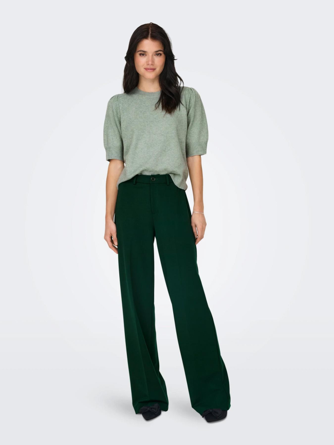 Pull rica life manches courtes vert femme - Only