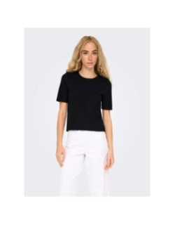 Pull manches courtes onlfie noir femme - Only