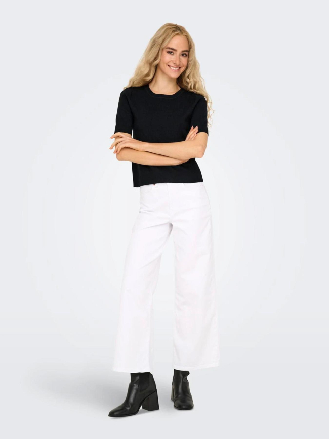 Pull manches courtes onlfie noir femme - Only
