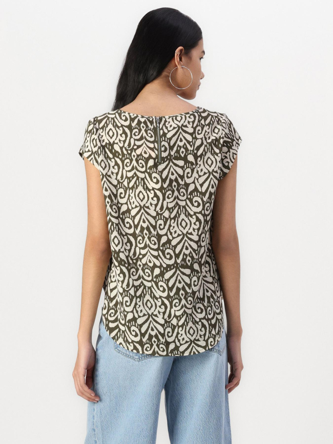 T-shirt vic imprimés tarmac kaki femme - Only